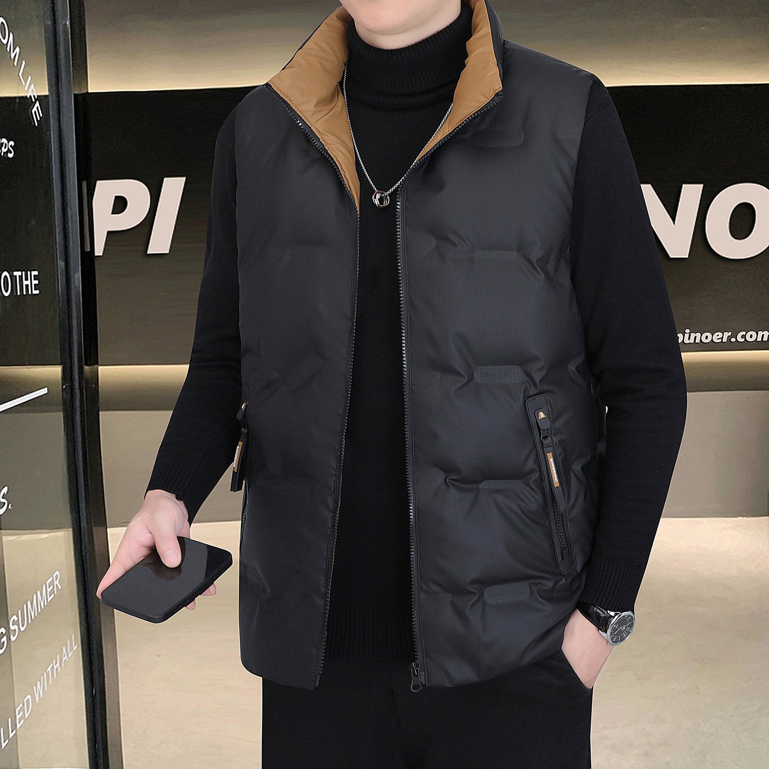 Down Vest Coat Men's Warm Down Jacket