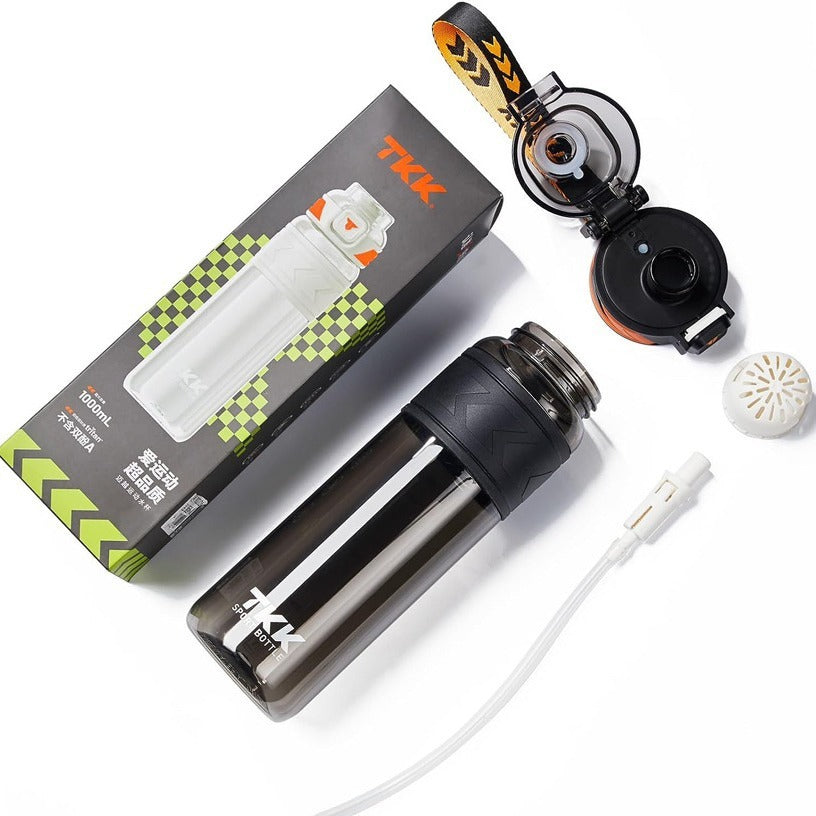 Summer New Large Capacity Sports Cup One-click Bounce Cover Plastic Cup