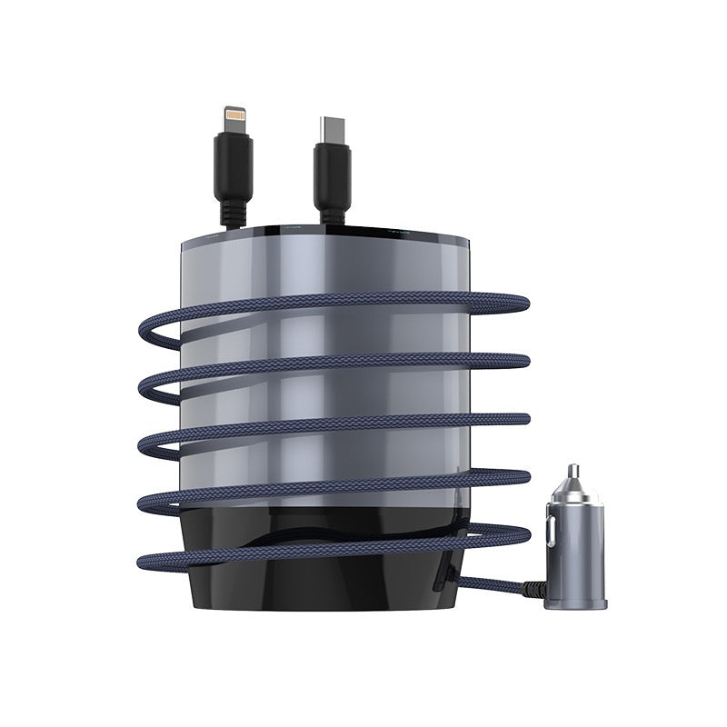 Cup Car Charger Comes With Two Telescopic Strip Line Odor Removing Bag