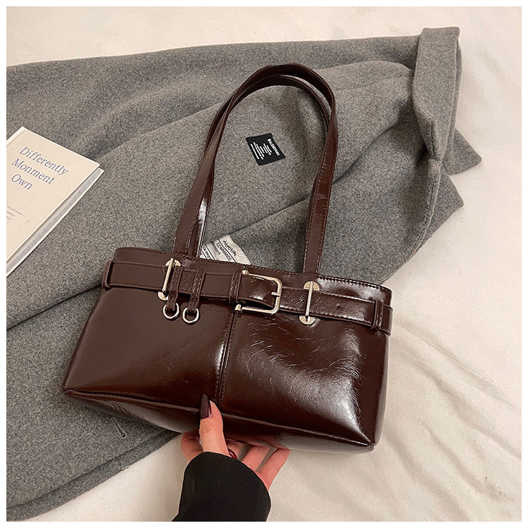Commuter Texture Underarm Shoulder Handbag