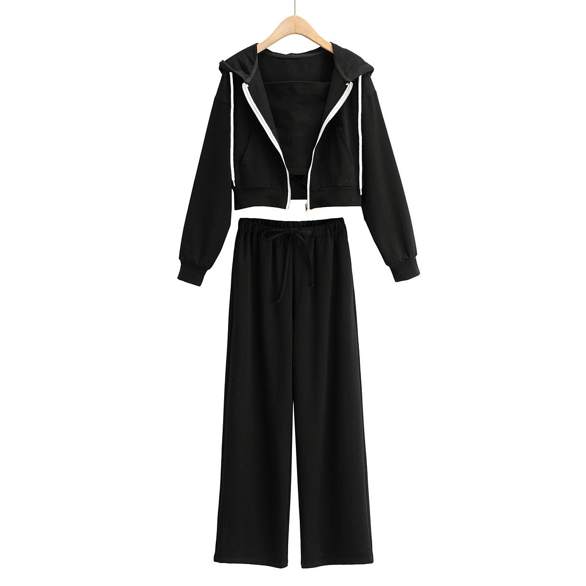 Fashion Women's Retro Solid Color Sweater Suit