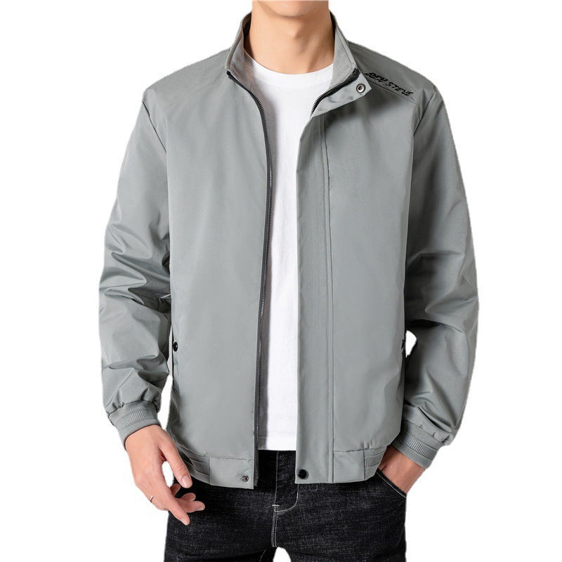 Men's Shirt Stand Collar Large Size Loose Youth Jacket