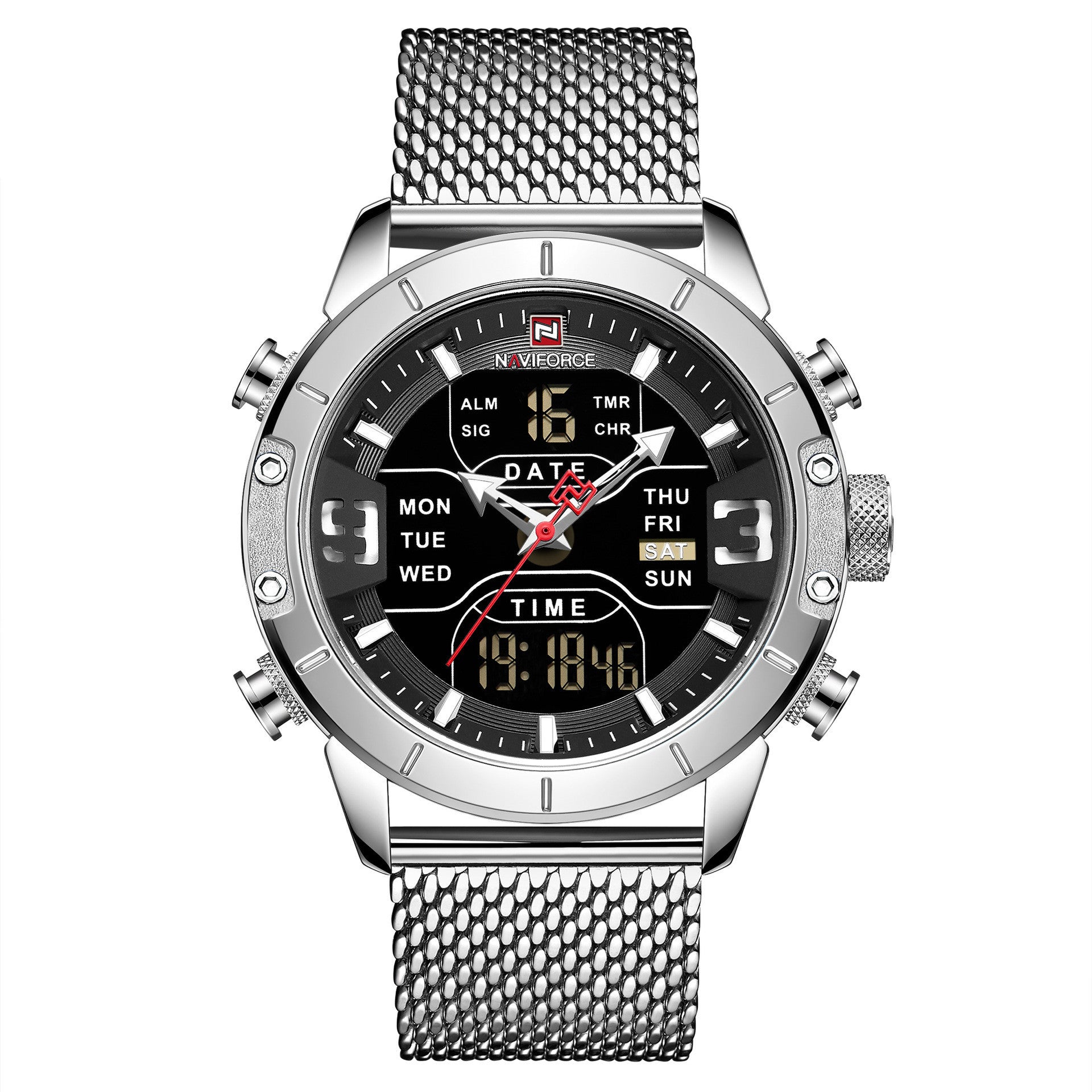 Double Display Men's Multi-function Waterproof Sports Watch