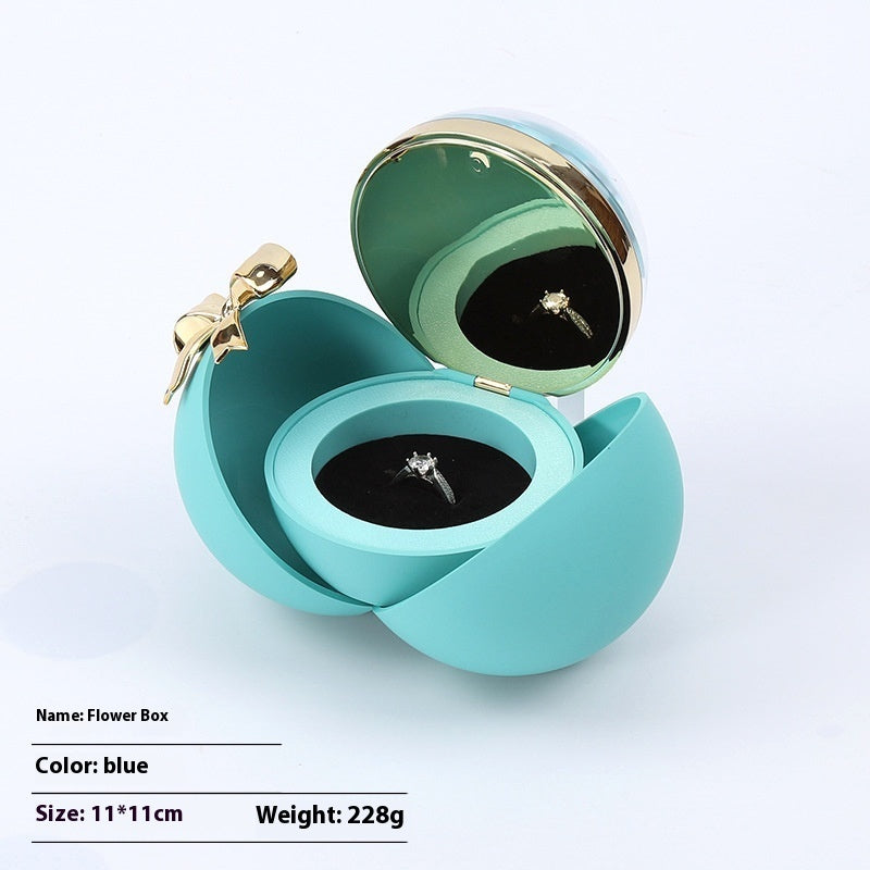 Spherical Bowknot Magnetic Necklace Jewelry Box