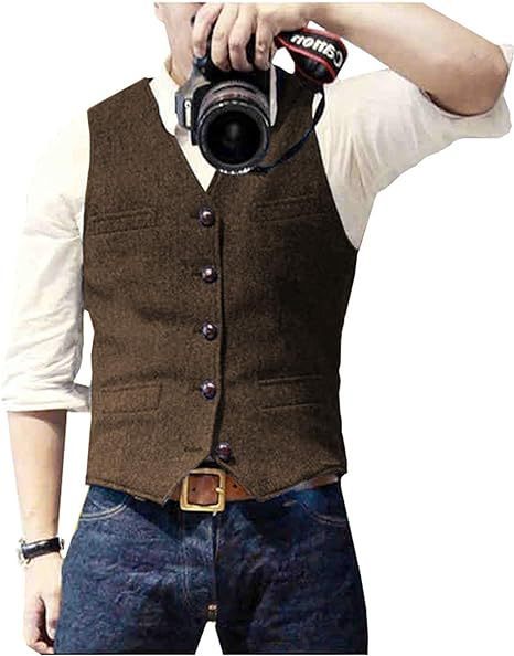 Fashion Casual Herringbone Men's Vest