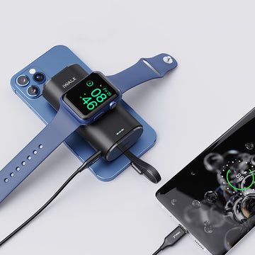 Portable Magnetic Wireless Charging Mobile Power Supply With Cable