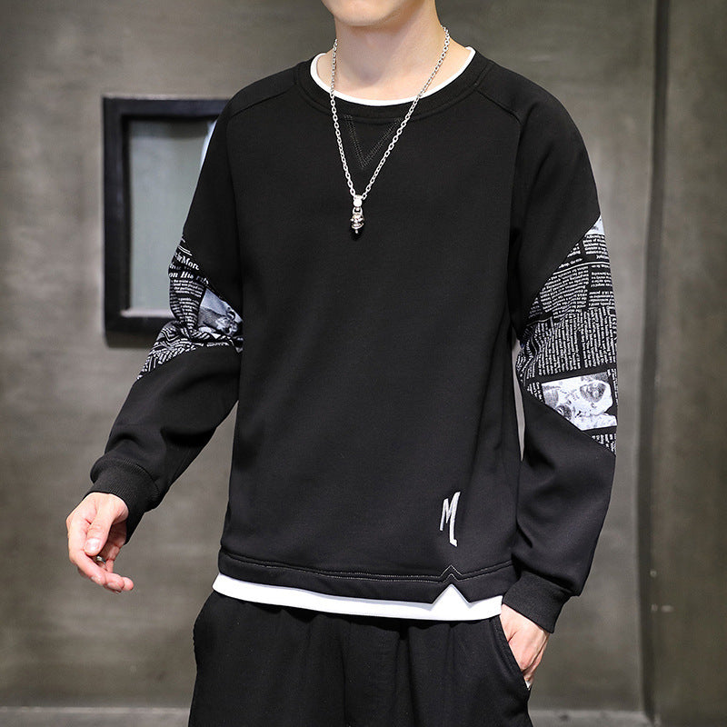 Men's Korean-style Trendy Handsome Loose Top Wear Middle School Casual Sweatshirt
