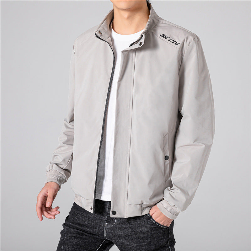 Men's Shirt Stand Collar Large Size Loose Youth Jacket
