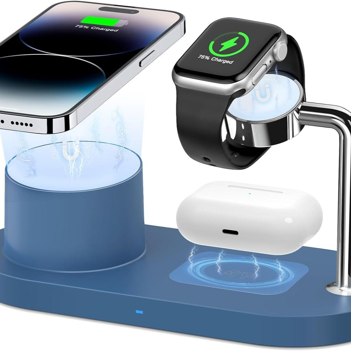 Three-in-one Vertical Magnetic Wireless Portable Wireless Charger