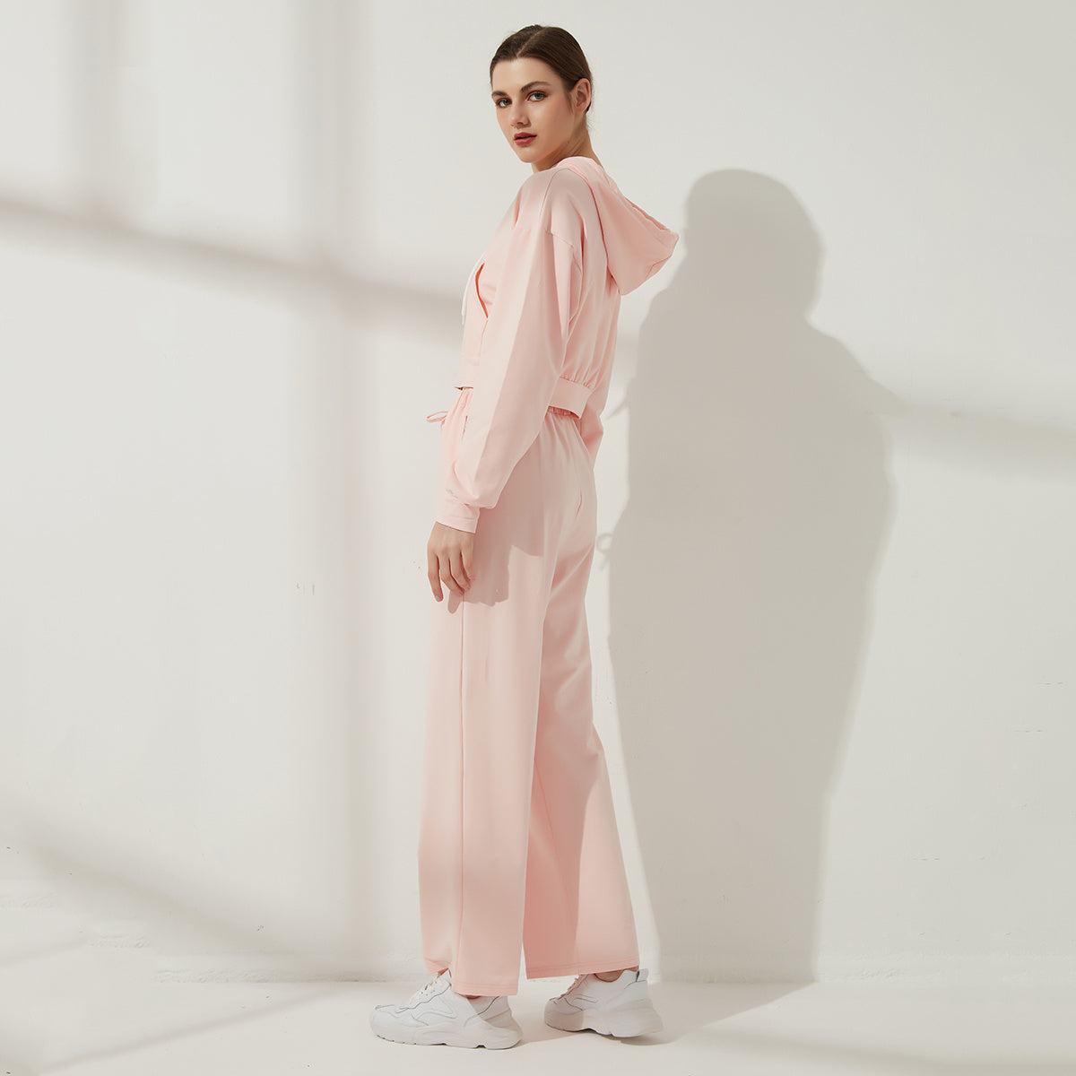 Fashion Women's Retro Solid Color Sweater Suit