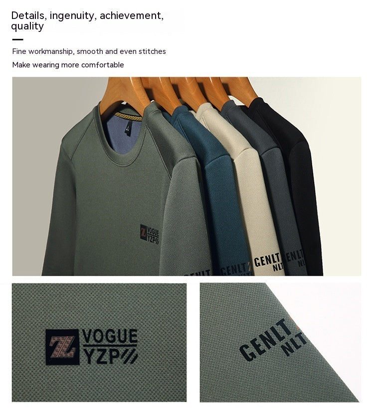 Autumn And Winter New Fleece-lined Thickened Men's Sweater