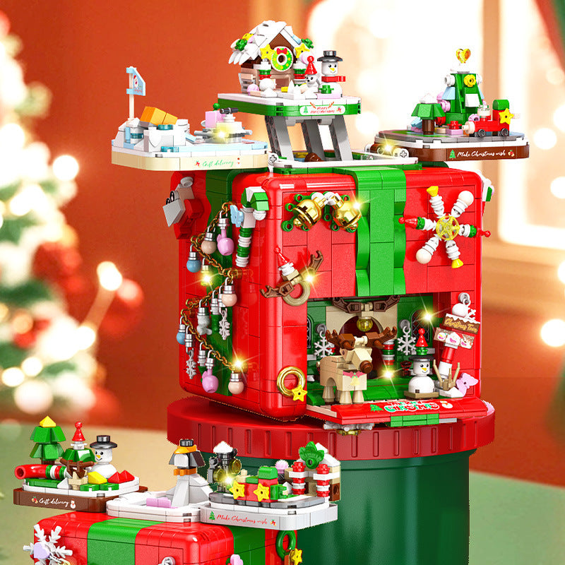 Christmas Organ Box Christmas Tree Music Box Creative Building Blocks Toys