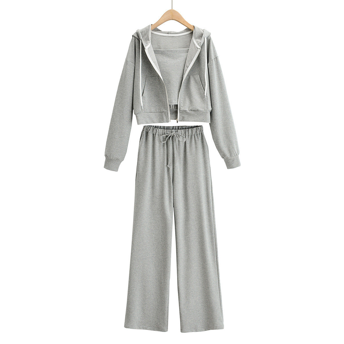 Fashion Women's Retro Solid Color Sweater Suit