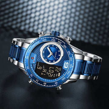 Watch Sports Electronic Steel Band Waterproof Quartz Watch