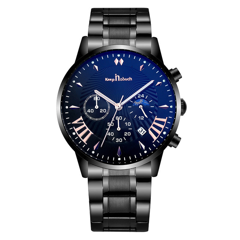 Multifunctional Business Men's Watch Luminous Waterproof Six-pin