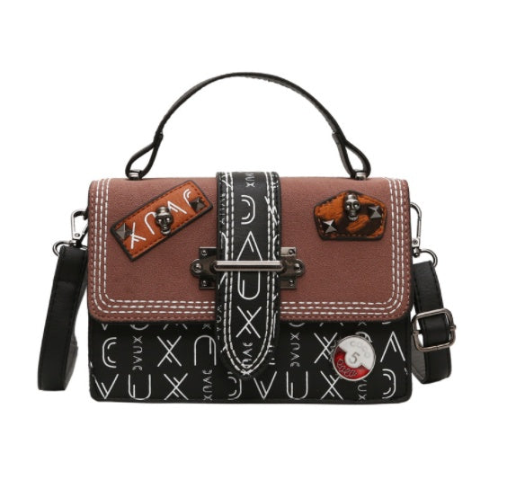 Versatile Ins Messenger  Badge Fashion Hand Small Square Bag