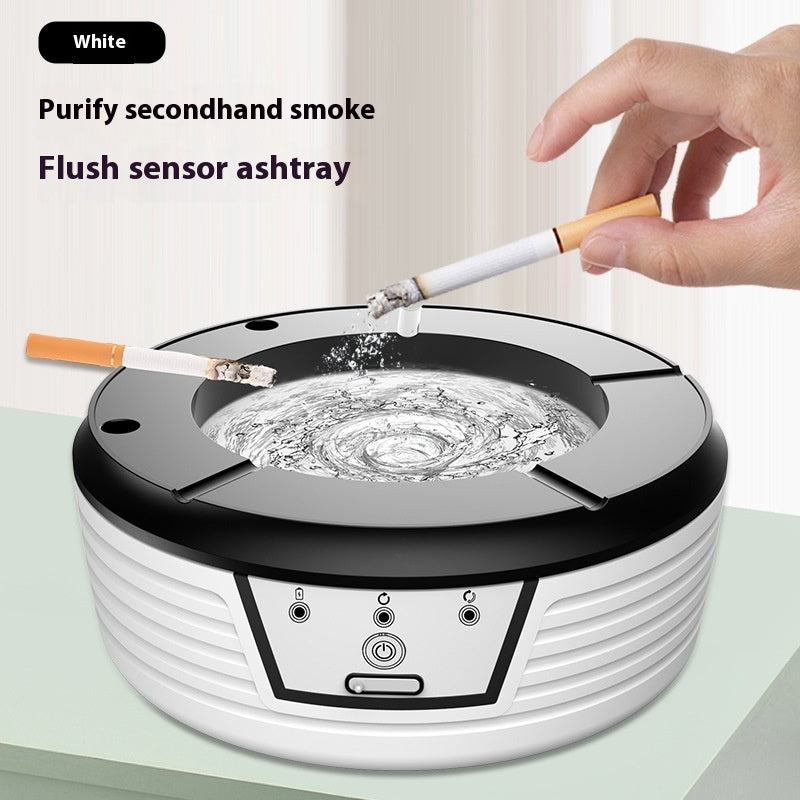 Fashion Circulating Water Filter Prevent Fly Ash Smart Ashtray