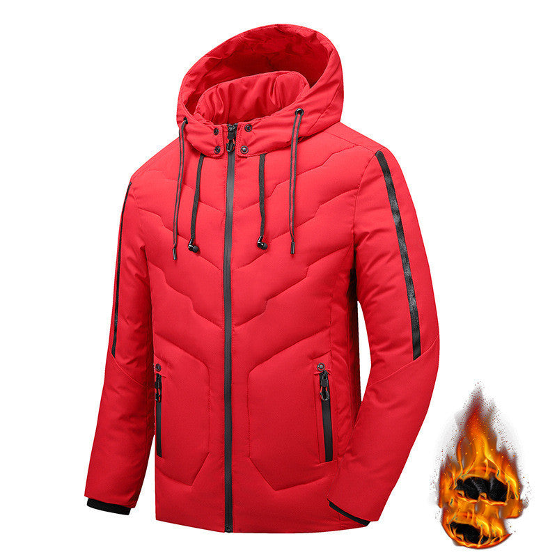 Men's Cotton Coat Men's Mid-length Thickening