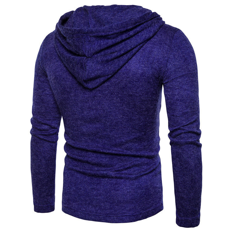 Men's Pullover Hooded Sweater Tie