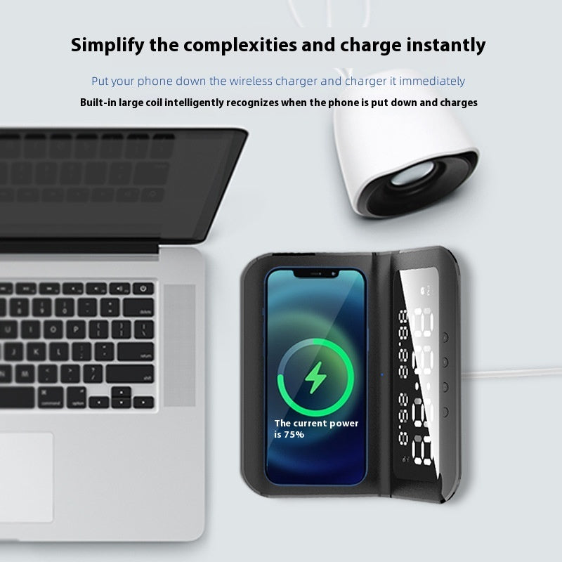 15W Portable Detachable Clock Wireless Charger
