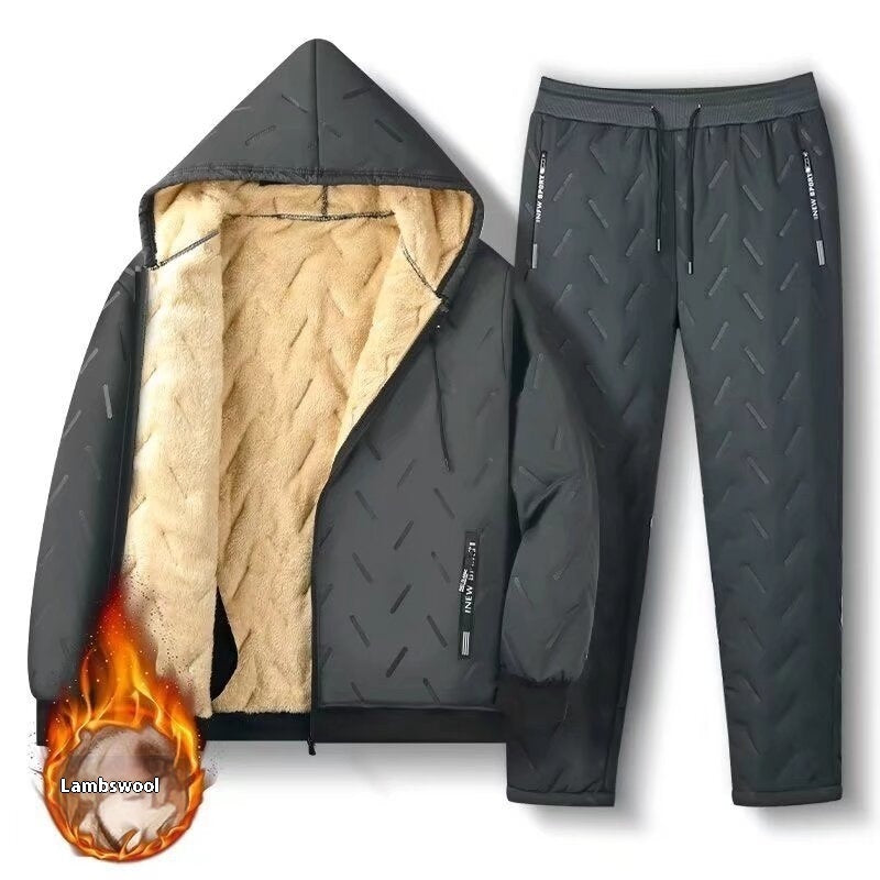 Winter Lambskin Hooded Cotton Solid Color Coat