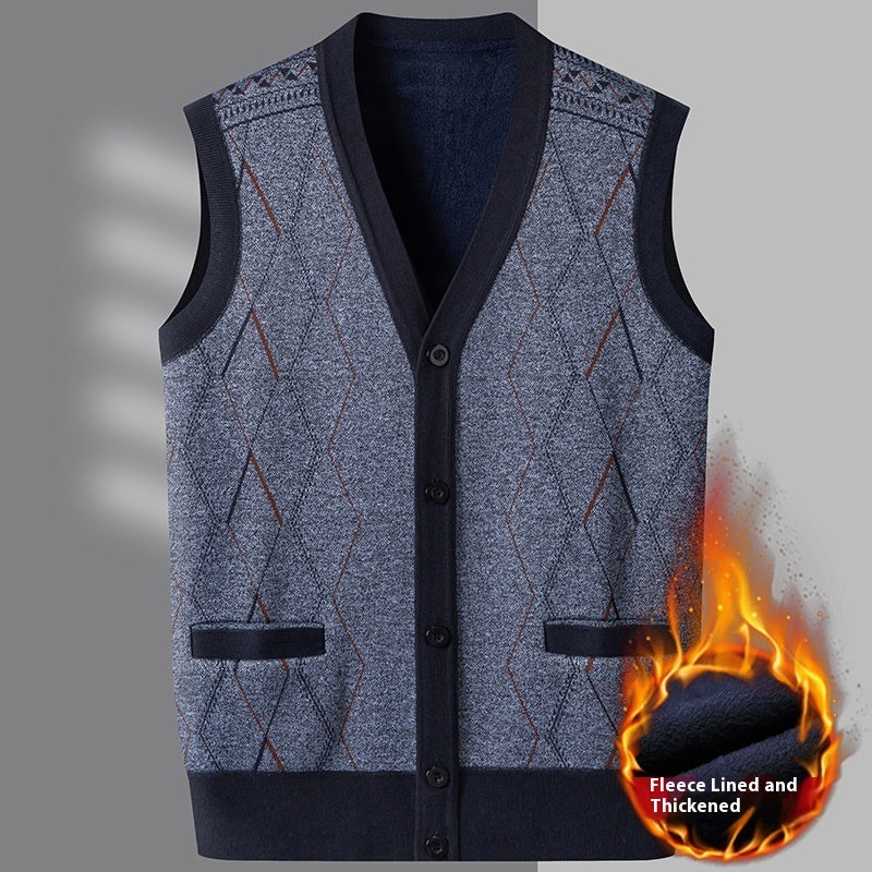 Sweater Vest Men's Waistcoat Cardigan V-neck Spring And Autumn