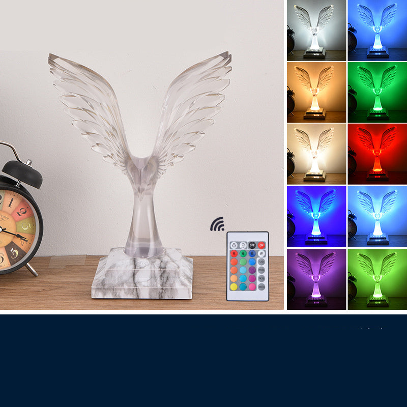 Crystal Eagle Desk Lamp Wireless Charging Touch Ambient Light