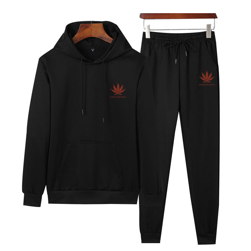 Two-piece Fashion All-match Spring And Autumn Long-sleeved Printed Sweater Suit