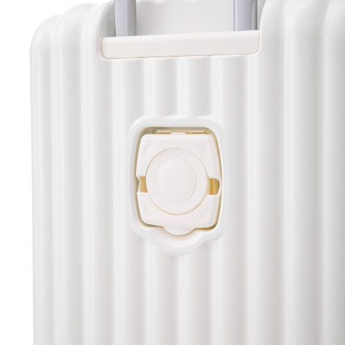 ABS Spinner Wheel Luggage  Carry On Suitcase  With Cup Holder  USB Port  Phone Holder 20  24   28