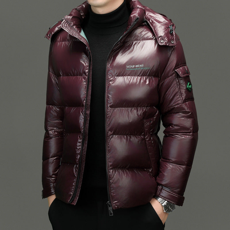 Glossy Men's Thickened Warm-keeping And Cold-proof Casual Cotton-padded Jacket