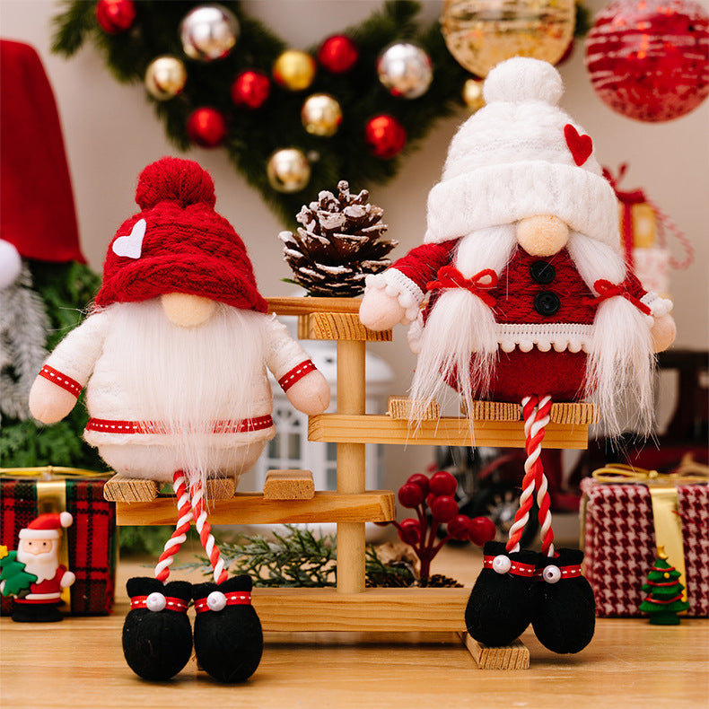 Faceless Doll Hanging Leg Ornaments Christmas Love