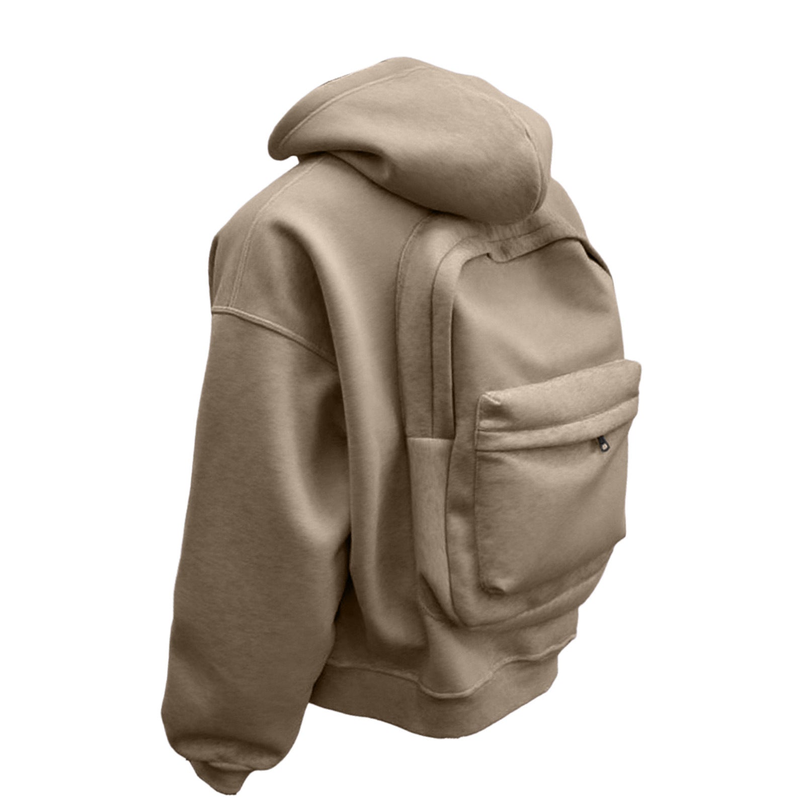 Backpack Men's Loose Sports And Leisure Hooded Zipper Sweatshirt