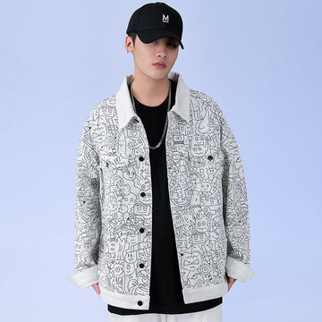 Men's Plus Size Denim Jacket Full Of Trendy Brands