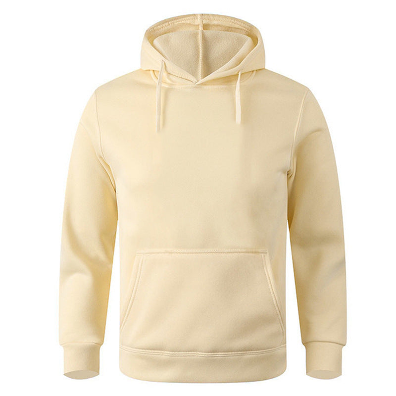Solid Color Hooded Pullover Men's Sweater