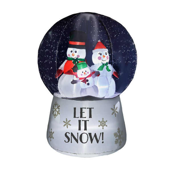 6 FT Lighted Christmas Inflatable Decoration, Large Inflatable Snow Globe With Snowman Family, Funny Blow Up Yard Decorations With Built-in LED Lights For Holiday Party Front Yard Lawn Garden Decor
