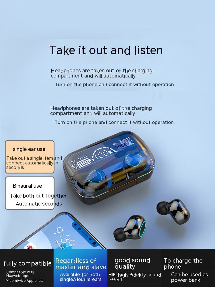 Men In-ear High-end High-quality Noise Reduction Wireless Bluetooth Headset