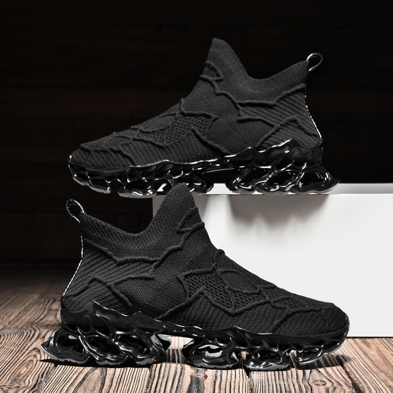 Trendy Men's Flyknit Mesh Casual Sneakers