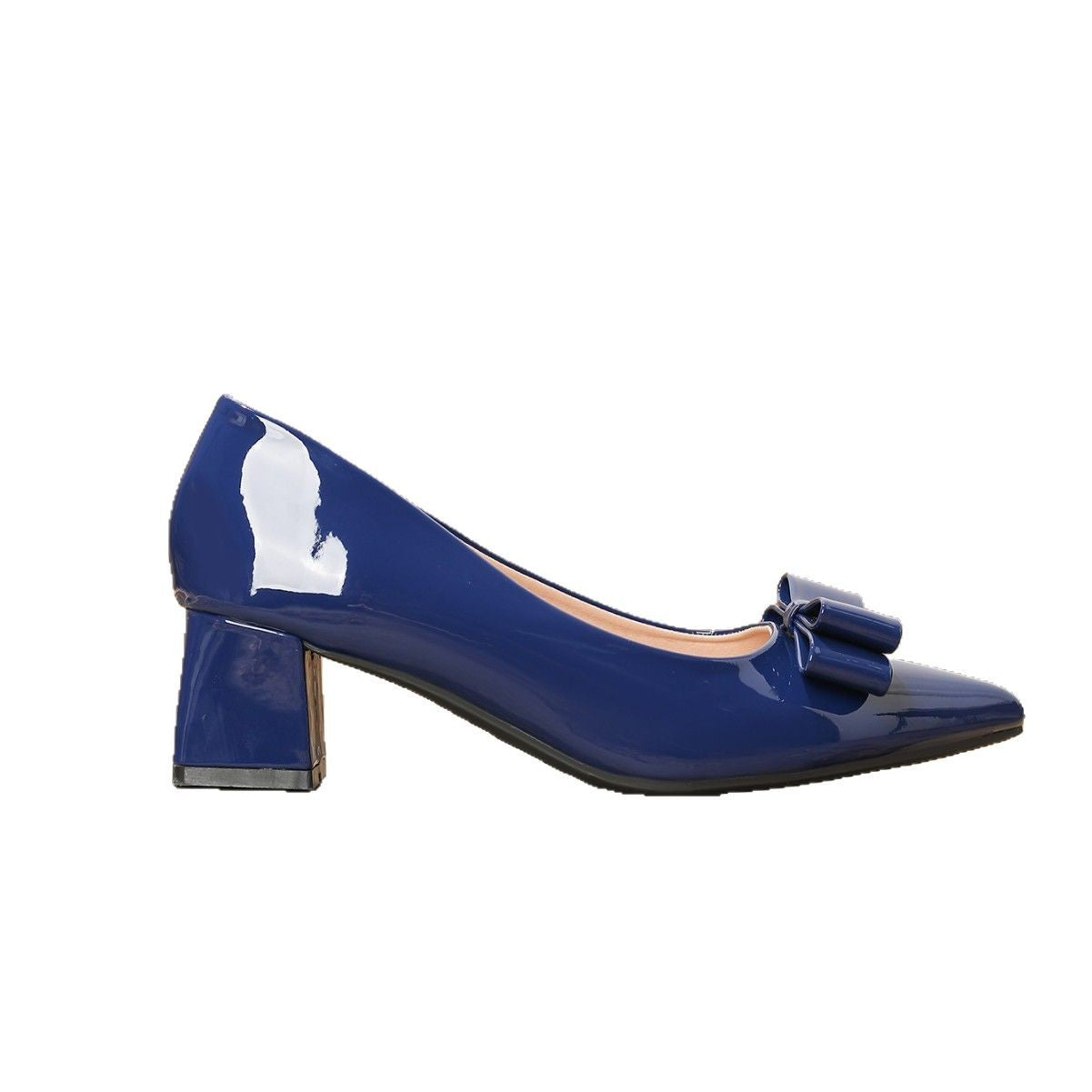 Spring Pointed-toe Bowknot High Heels Wine-red