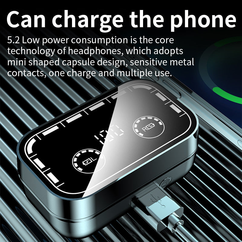 High Battery Wireless Bluetooth Headset With Flashlight Touch
