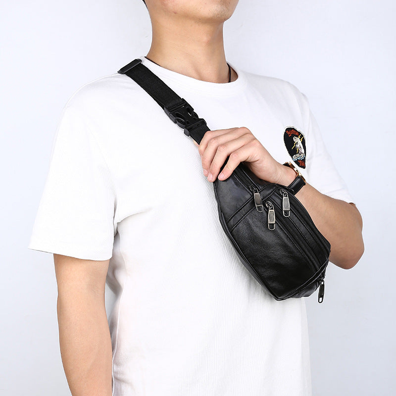 Men's Business Multi-layer Outdoor Sports Waterproof Chest Bag