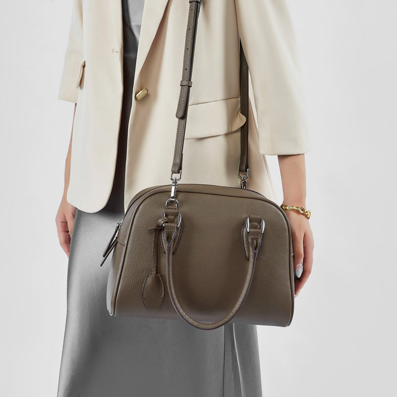 Cowhide High-grade Leather Women's Bag Large Capacity Handbag