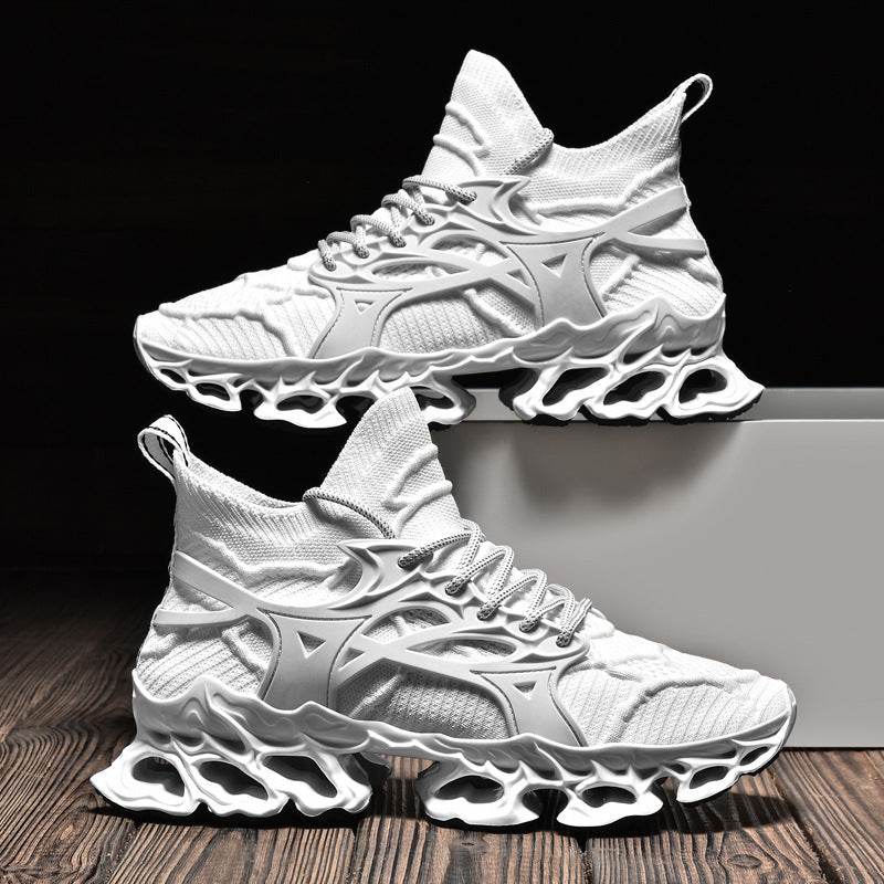 Trendy Men's Flyknit Mesh Casual Sneakers