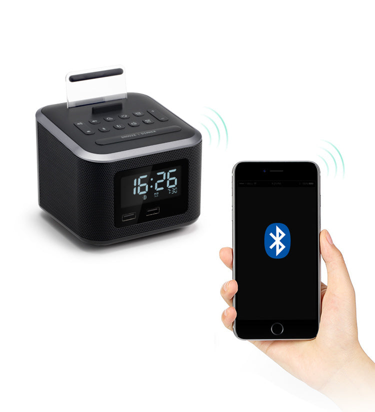 Homtime D1 Bluetooth Speaker Multifunctional Alarm Clock Audio Home Radio Creative Hotel Same Paragraph