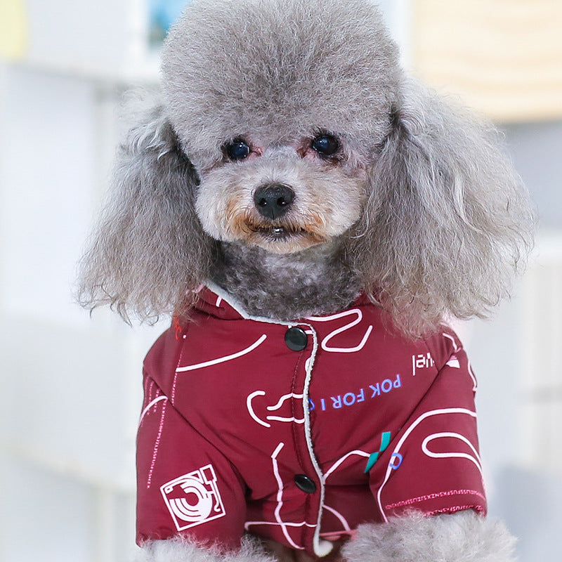 Fashion Letter Cotton Padded Coat