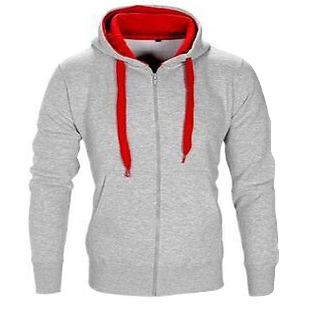New Men's Casual Sweater Coat Sports Hooded Zipper Shirt