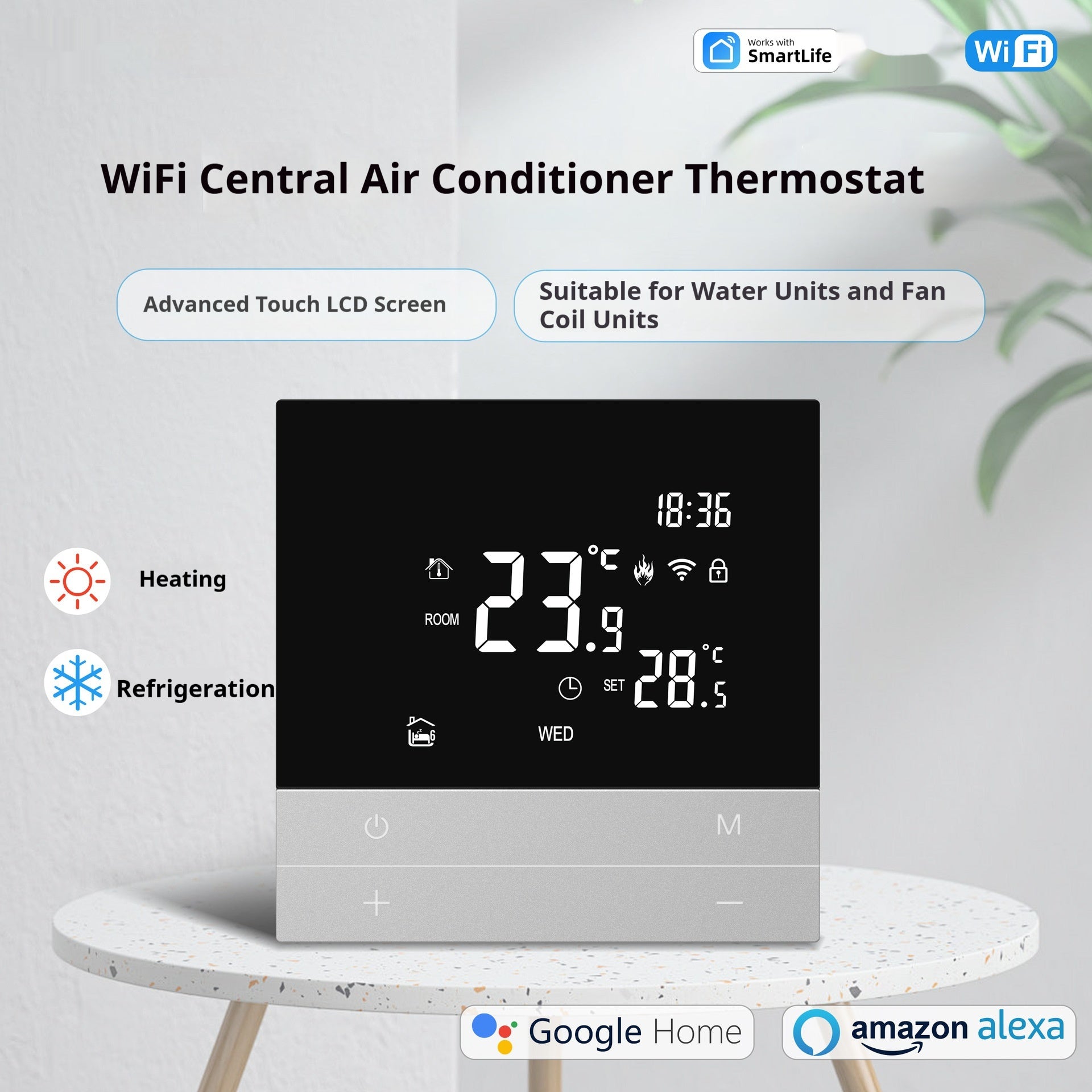 Central Air-conditioning Panel Touch Screen LCD Thermostat