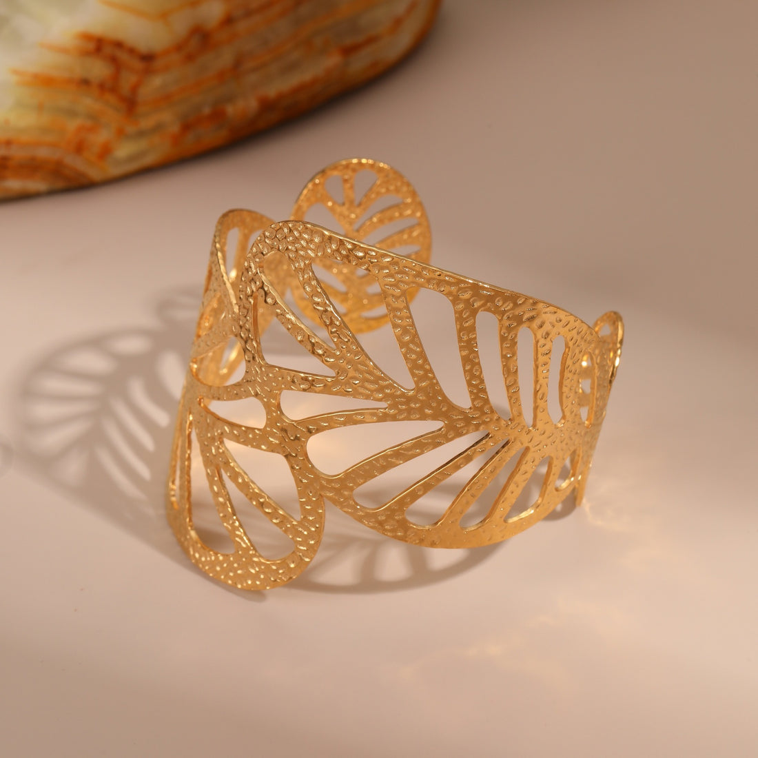 Leaf Stainless Steel Wristband Bow Light Luxury