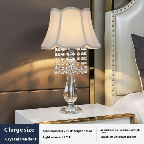 Fashionable Crystal Dimming Remote Control Desk Lamp Lighting