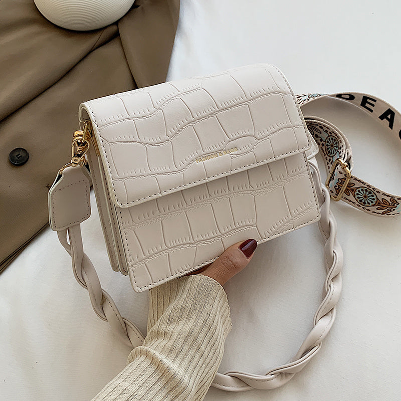 Texture Small Bag Stone Grain Small Square Bag Crossbody
