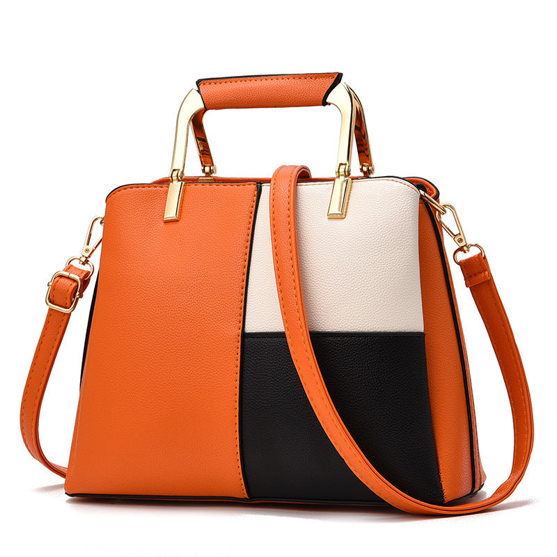Fashion Color Matching Portable Large One-shoulder Diagonal Bag